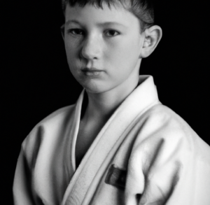 A young martial arts student