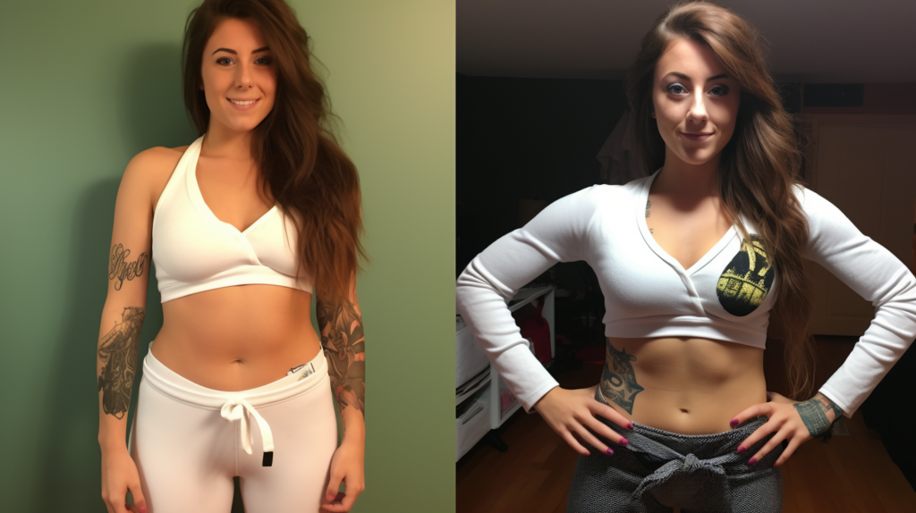 Before and after picture, bjj body transformation