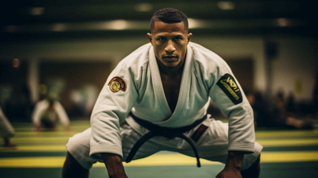 a bjj competitor preparing for competition