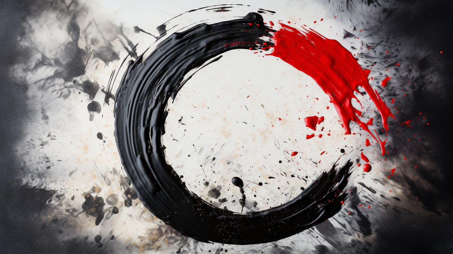 A drawing of a japanese enso