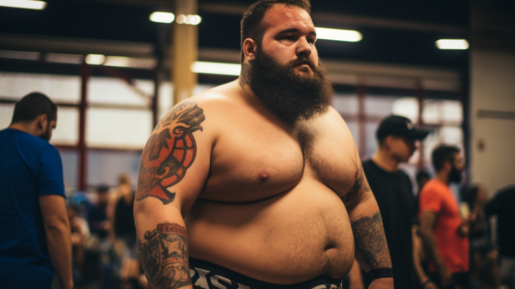 a very heavy bjj competitor