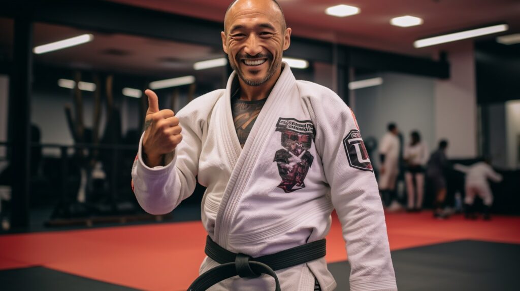 A man wearing a BJJ Gi and smiling